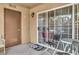 Cozy patio area with sliding glass doors and outdoor seating at 2200 S Fort Apache Rd # 1007, Las Vegas, NV 89117
