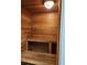Community sauna with wood paneling and bench at 2200 S Fort Apache Rd # 1007, Las Vegas, NV 89117