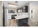 Updated kitchen featuring sleek black cabinets, white countertops, and stainless steel appliances at 2851 S Valley View Blvd # 1150, Las Vegas, NV 89102