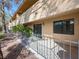 An enclosed patio with a steel railing, providing a private outdoor space at 2851 S Valley View Blvd # 1150, Las Vegas, NV 89102