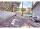 Backyard featuring a patio with pavers, a pool, and mature landscaping at 3431 Iberia St, Las Vegas, NV 89146
