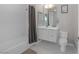 Clean, modern bathroom with shower/tub combination and floating vanity at 353 E Bonneville Ave # 752, Las Vegas, NV 89101