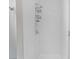 Clean, tiled shower with built-in shelving for toiletries at 353 E Bonneville Ave # 752, Las Vegas, NV 89101