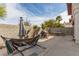 Secluded backyard offering an ideal place for outdoor relaxation and entertaining at 3866 Starfield Ln, Las Vegas, NV 89147