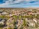 An aerial view showing a residential neighborhood set against a mountainous backdrop, emphasizing the community's location at 1477 Foothills Village Dr, Henderson, NV 89012