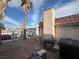 Backyard with a fence, some landscaping and a built-in brick BBQ at 2101 Sun Ave, North Las Vegas, NV 89030