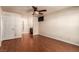 Spacious main bedroom features ceiling fan, and ensuite bathroom at 2606 S Durango Dr # 232, Las Vegas, NV 89117