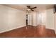 Open and spacious primary bedroom with multiple closets, a ceiling fan and an ensuite bathroom at 2606 S Durango Dr # 232, Las Vegas, NV 89117