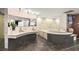 Unique bathroom featuring tiled walls, vanity with vessel sink and tub at 2818 E Quail Ave, Las Vegas, NV 89120