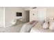 Comfortable bedroom with plush carpeting, stylish decor, and a mirrored dresser at 4525 Dean Martin Dr # 2800, Las Vegas, NV 89103