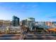 Evening cityscape view featuring a vibrant Las Vegas skyline, with bright lights illuminating the sky at 4525 Dean Martin Dr # 2800, Las Vegas, NV 89103