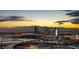 Breathtaking skyline view of the city from afar, with mountains as the backdrop in the setting sun at 4525 Dean Martin Dr # 2800, Las Vegas, NV 89103