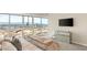 Bright main bedroom features floor-to-ceiling windows with expansive city views at 4525 Dean Martin Dr # 2800, Las Vegas, NV 89103