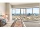 Bright main bedroom features floor-to-ceiling windows with expansive city views at 4525 Dean Martin Dr # 2800, Las Vegas, NV 89103