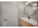 Modern bathroom featuring a stylish vanity, contemporary lighting, and fresh design at 9601 Rolling Thunder Ave, Las Vegas, NV 89148