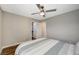 This bedroom provides plenty of closet space, neutral colors, and natural light at 9601 Rolling Thunder Ave, Las Vegas, NV 89148