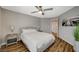 Relaxing bedroom featuring a comfortable bed, side tables, and modern accents at 9601 Rolling Thunder Ave, Las Vegas, NV 89148