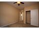 Simple bedroom with neutral carpet and a closet at 10511 Loma Portal Ave, Las Vegas, NV 89166
