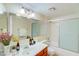 Clean bathroom with shower and tub combination, maximizing space and functionality at 1306 Capri Dr # C, Boulder City, NV 89005