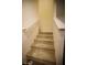 Carpeted stairway with handrail provides access to the upper level of the home at 2946 Plum Torte St, Las Vegas, NV 89122
