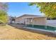 Spacious backyard featuring a covered patio and a grassy area, creating an inviting outdoor space at 4216 Sawyer Ave, Las Vegas, NV 89108