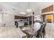 Open floor plan combining the dining and kitchen area, great for entertaining Gathering and guests at 6224 Mandarin Dr, Las Vegas, NV 89108