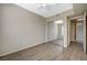 Bright bedroom features wood-look floors and a mirrored closet, offering ample storage and a modern feel at 20 E Serene Ave # 304, Las Vegas, NV 89123