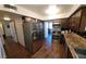 Spacious kitchen featuring stainless steel appliances, granite countertops, and hardwood floors at 205 E Harmon Ave # 704, Las Vegas, NV 89169