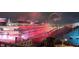 Eye-catching view of the Las Vegas Grand Prix race track lit up at night with fireworks and signage at 205 E Harmon Ave # 704, Las Vegas, NV 89169