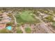 Scenic aerial view of a meticulously maintained golf course amidst a residential community at 2119 Lewiston Pl, Henderson, NV 89044