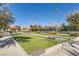 View of a bocce ball court in a well-kept community recreation area with lush surroundings at 2816 Ground Robin Dr, North Las Vegas, NV 89084