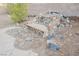 Landscaped backyard with stone walking paths and a rock water feature at 2823 Landau Ct, Henderson, NV 89074