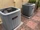 View of two air conditioning units located on the side of the home at 3004 Darby Falls Dr, Las Vegas, NV 89134