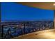Balcony view featuring ornate wrought iron railing and panoramic city views at 9101 Alta Dr # 1206, Las Vegas, NV 89145