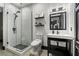 Modern bathroom with glass shower, sleek vanity, and contemporary fixtures at 9101 Alta Dr # 1206, Las Vegas, NV 89145