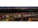 Nighttime city view from balcony with ornate wrought iron railing at 9101 Alta Dr # 1206, Las Vegas, NV 89145