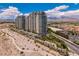 Scenic aerial shot showcasing the building's architecture and surrounding green landscape at 9101 Alta Dr # 1206, Las Vegas, NV 89145