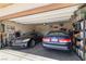 Clean and spacious two car garage with ample overhead storage at 1410 Pink Dawn Dr, Henderson, NV 89014