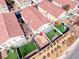 A birds eye view of the backyard, showcasing multiple seating areas and desert landscaping at 1631 Lefty Garcia Way, Henderson, NV 89002