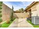 Well-maintained backyard with stone walkway and privacy wall at 3425 Conan St # 103, Las Vegas, NV 89129