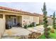 Outdoor patio with a grill and a view of the backyard's landscaping at 3425 Conan St # 103, Las Vegas, NV 89129