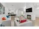 A comfortable living room with a modern fireplace and an open floor plan at 3425 Conan St # 103, Las Vegas, NV 89129