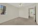 Bedroom offers natural light, neutral tones, and a standard closet at 409 Rutherford Cir, Las Vegas, NV 89123