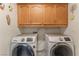 Well-equipped laundry room with side-by-side washer and dryer at 4938 Via Luis Ct, North Las Vegas, NV 89031