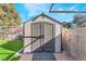 Outdoor shed on concrete pad at 4938 Via Luis Ct, North Las Vegas, NV 89031