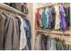 Walk-in closet features built-in shelving and clothing racks at 4938 Via Luis Ct, North Las Vegas, NV 89031