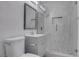 Modern bathroom featuring glass shower with stylish tiling and updated vanity at 501 National St, Henderson, NV 89015