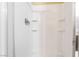 Bright shower stall features built-in shelving and modern fixtures at 5648 Alitak Bay St, North Las Vegas, NV 89081