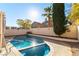 Private pool area with lush landscaping and serene atmosphere at 8217 Maplestar Rd, Las Vegas, NV 89128