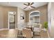 Cozy dining area featuring a glass table, seating for four, and plenty of natural light at 108 Lemon Glaze St # 202, Las Vegas, NV 89145